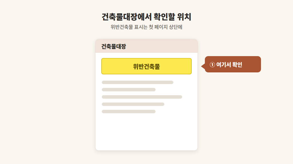 건축물대장에서 확인할 위치