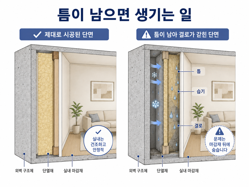 틈이 남으면 생기는 일
