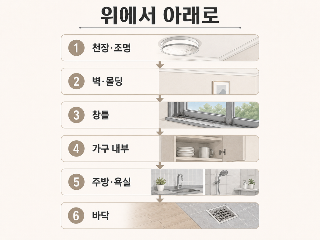 위에서 아래로