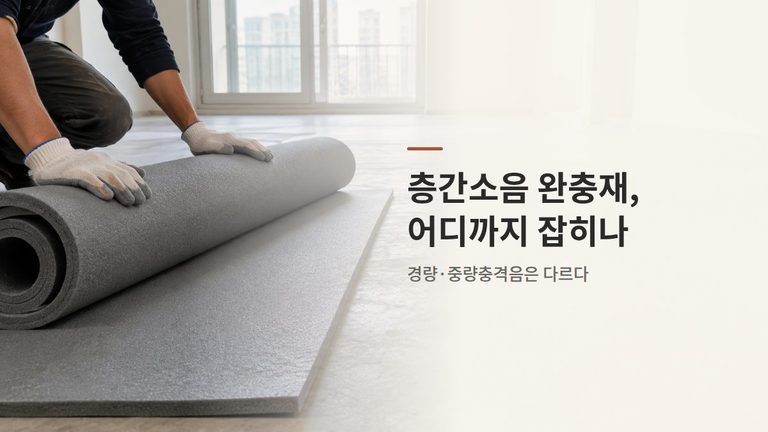 층간소음 완충재, 경량·중량충격음 차이 2가지