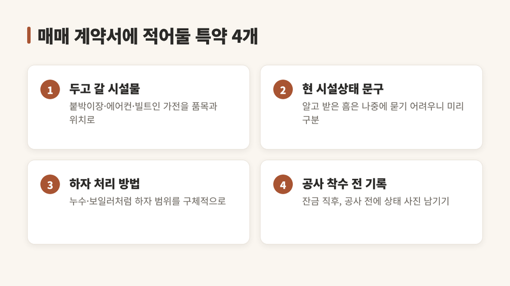 매매 계약 시설물